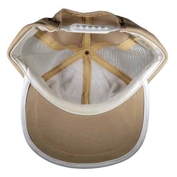 Erlanger Beer Rope Trucker Snapback‎ Hat Cap Vtg 80s Brown Mesh Patch Drawstring - Picture 7 of 7